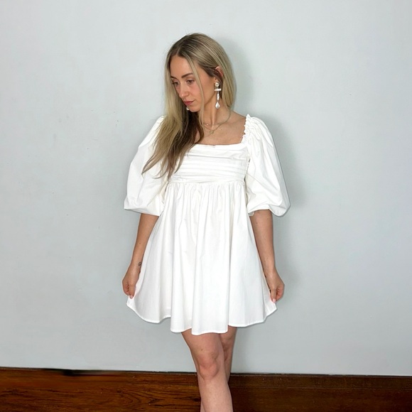 Fully Lined Babydoll Mini Dress with Tie in the Back- PERFECT FOR BRIDES!! - Picture 3 of 3